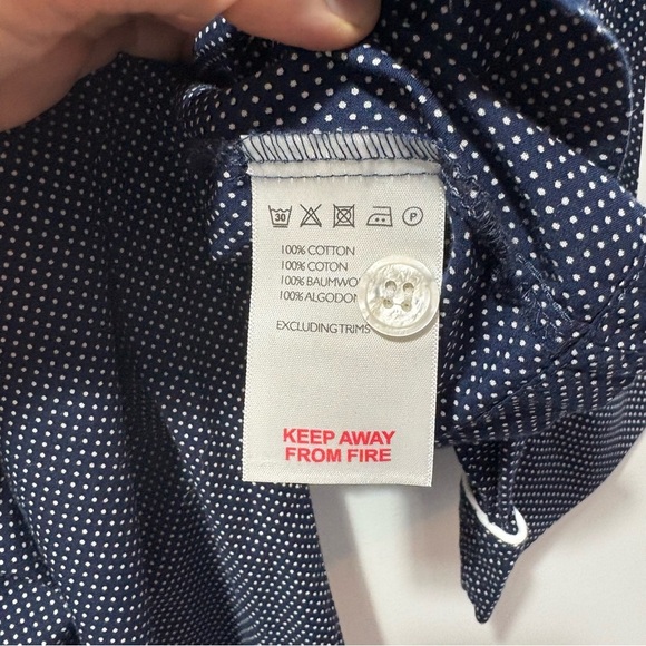 Derek Rose Cotton Batiste Navy Polkadot Print Pajama Set Size XS 100% Cotton - Picture 10 of 16